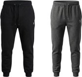 Hitman Joggingbroek Heren - 2-Pack - Trainingsbroek Heren - Sportbroek Heren - Sweatpants Heren - Katoen - Diepe Zakken - 1 x Zwart en 1 x Donker Grijs - Maat M