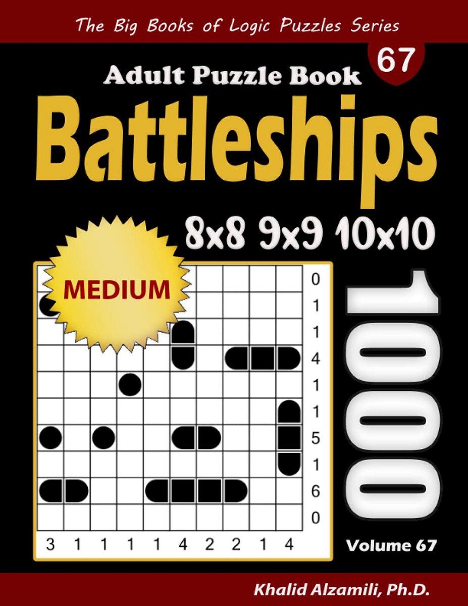 Puzzels voor Volwassenen: 1000 Gemiddelde Battleship Puzzels