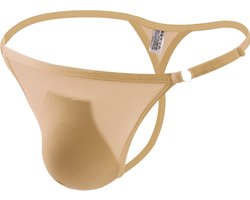 Effen IJs Zijden G-strings voor Mannen - Transparante Thongs, One Size