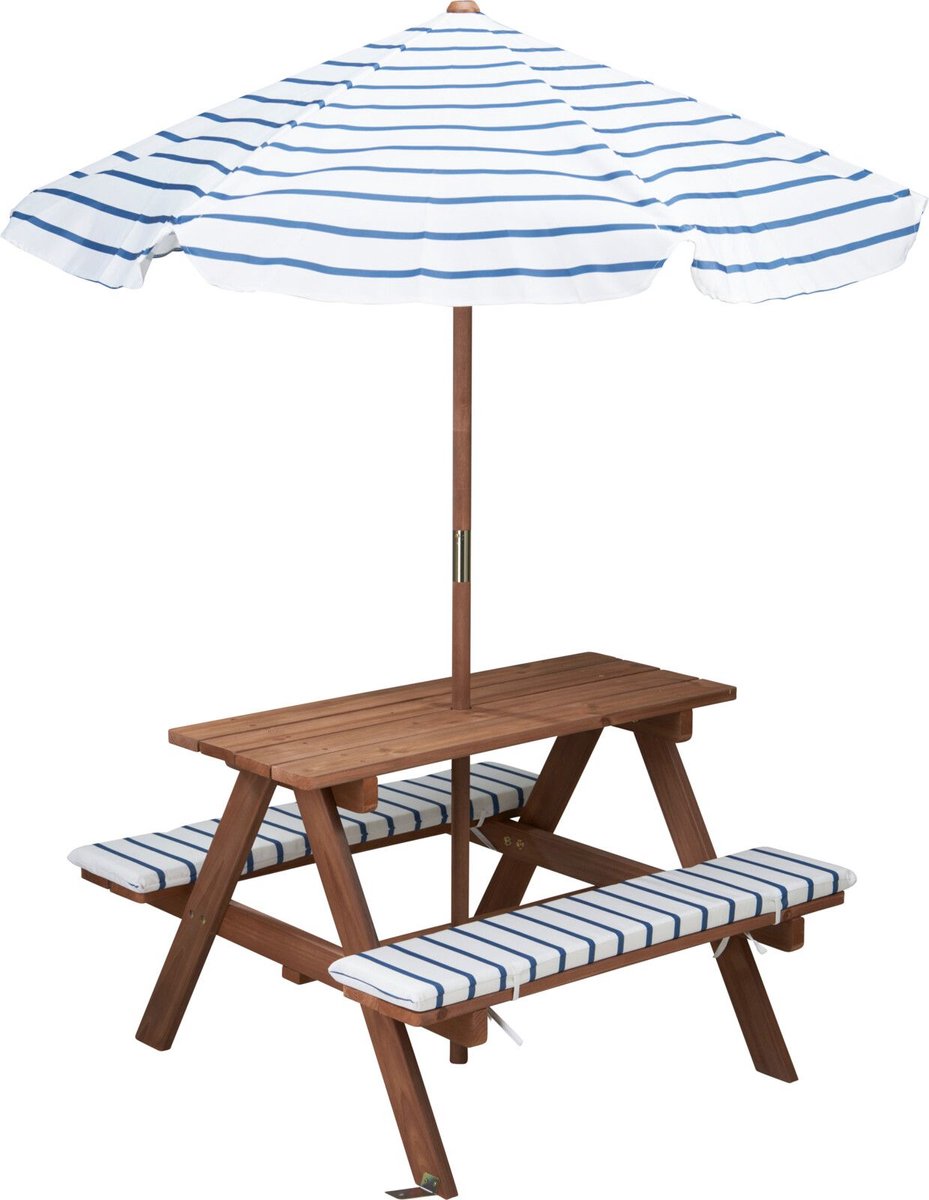 Picknicktafel - Kinderen - Tuintafel - Multifunctionele Picknick tafel - Met parasol - Speeltafel - Geschikt voor Buiten - Hout