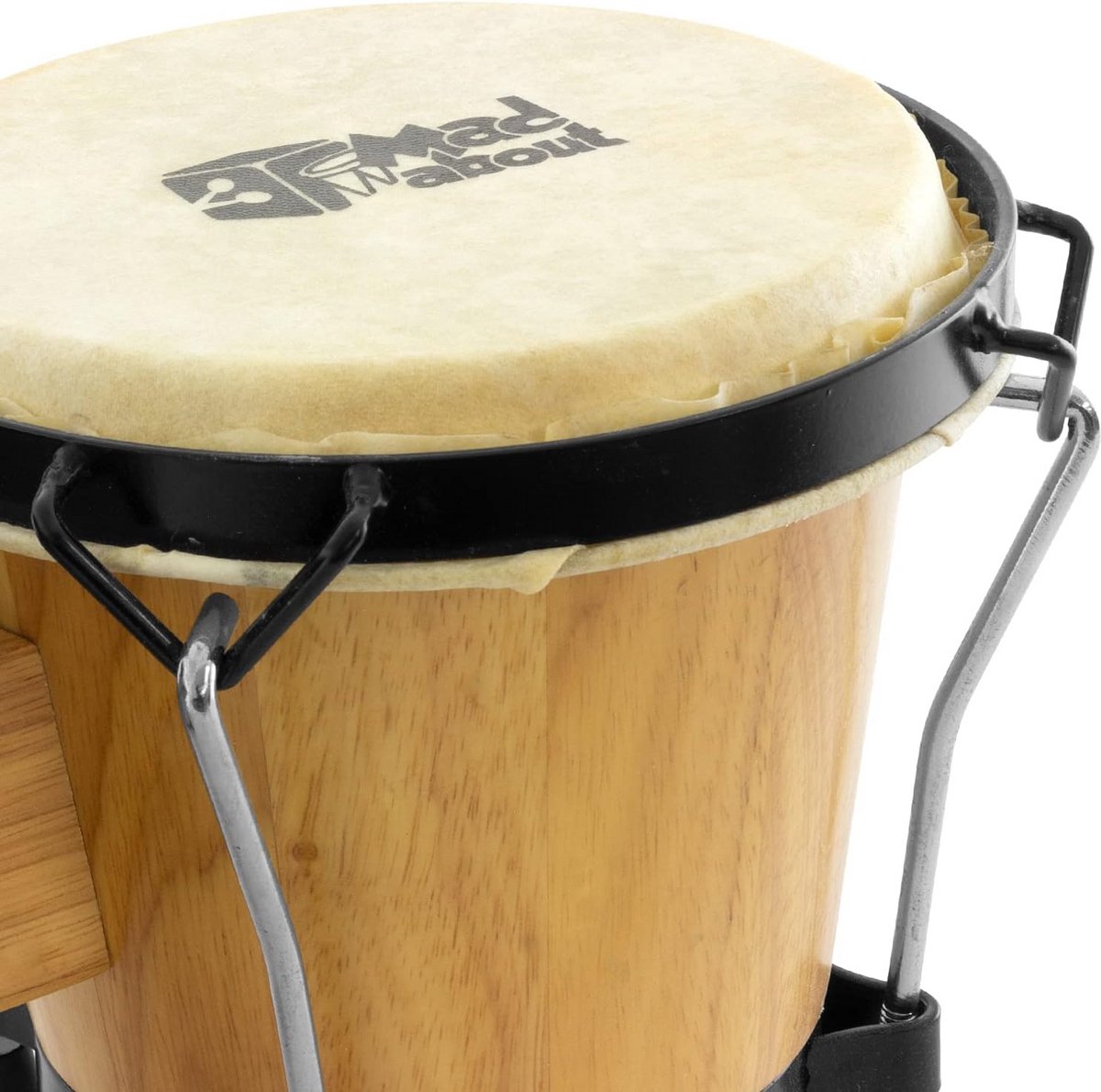 6" & 7" Houten Bongo Drums voor Beginners - Eiken Bongo's in Natuurlijk