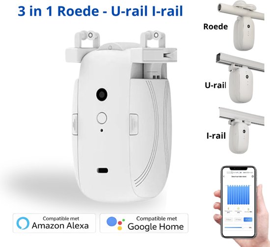 Yemtech slimme gordijnmotor duo pack – wifi – oplaadbaar