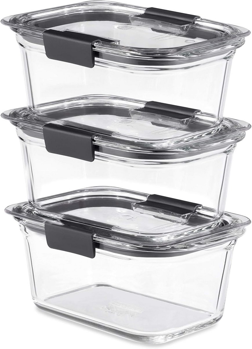Foodstorage Containers met deksel 3-pack voor Opbergen en Verwarmen