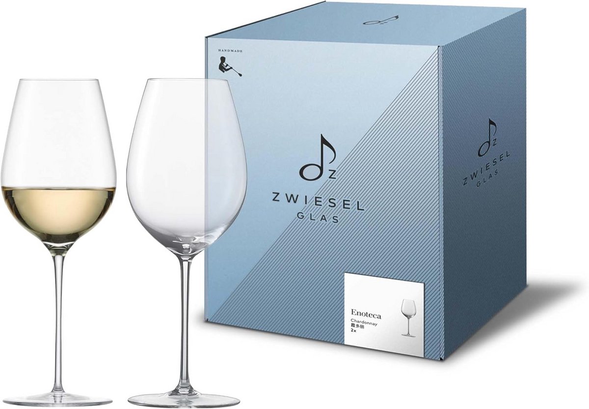 Chardonnay glas 415ml - Handgemaakt, Voor Witte Wijnen