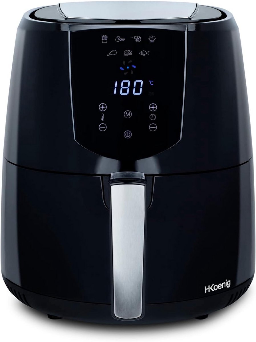 Multifunctionele Compacte Airfryer 4L - Gezond Koken met 7 Instelbare Programma's en Temperatuurregeling van 80° tot 200°C