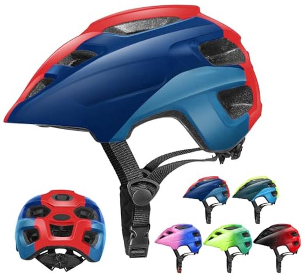 Veilige en Kleurrijke Kinderhelm voor Jongens en Meisjes 4-13 jaar - Fietshelm met Vizier en Verstelbare Maat (48-56CM)