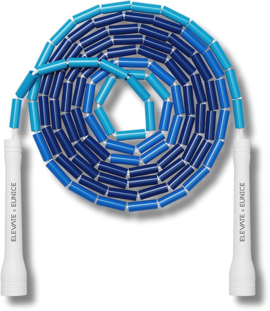Elevate Rope Professioneel Beaded Springtouw - Verstelbare Jump Rope - Touwtje Springen voor Volwassenen en kinderen - Beaded rope - Conditie & Trucs - Binnen & Buiten Skipping Rope - Fitness Springtouwen