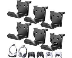 Sounix Hoofdtelefoon Hanger - 6 stuks - Controller Muurbevestiging voor PS5/PS4/Xbox/Switch - Controller Stand voor PS5 Console