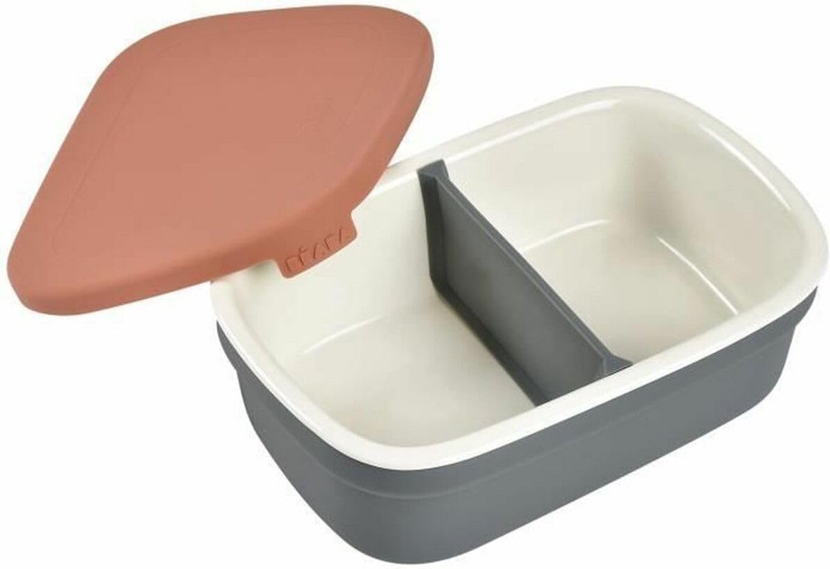 Keramische Lunchbox met Siliconen Deksel - Ovenbestendig en Magnetron Geschikt - 540 ml