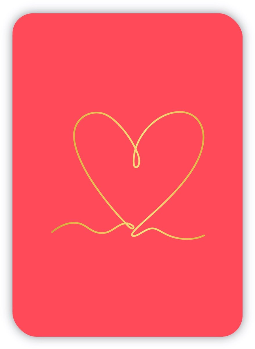 Valentijnskaart | Goudfolie | Hart | Liefde | Wenskaart | Valentijn | Valentijnsdag | Valentijnscadeau | Ansichtkaart | A6 | 14 Februari | Kaartje