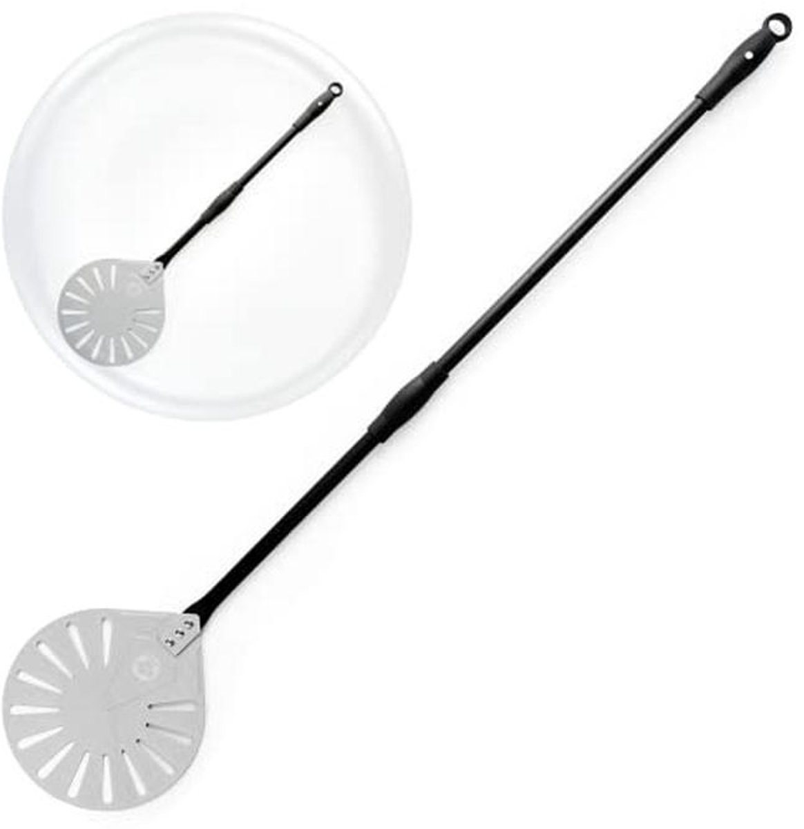 Pizza Draaischil 9-inch met Afneembare Handgreep - Luxe Pizzaslipper voor Thuis Bakken