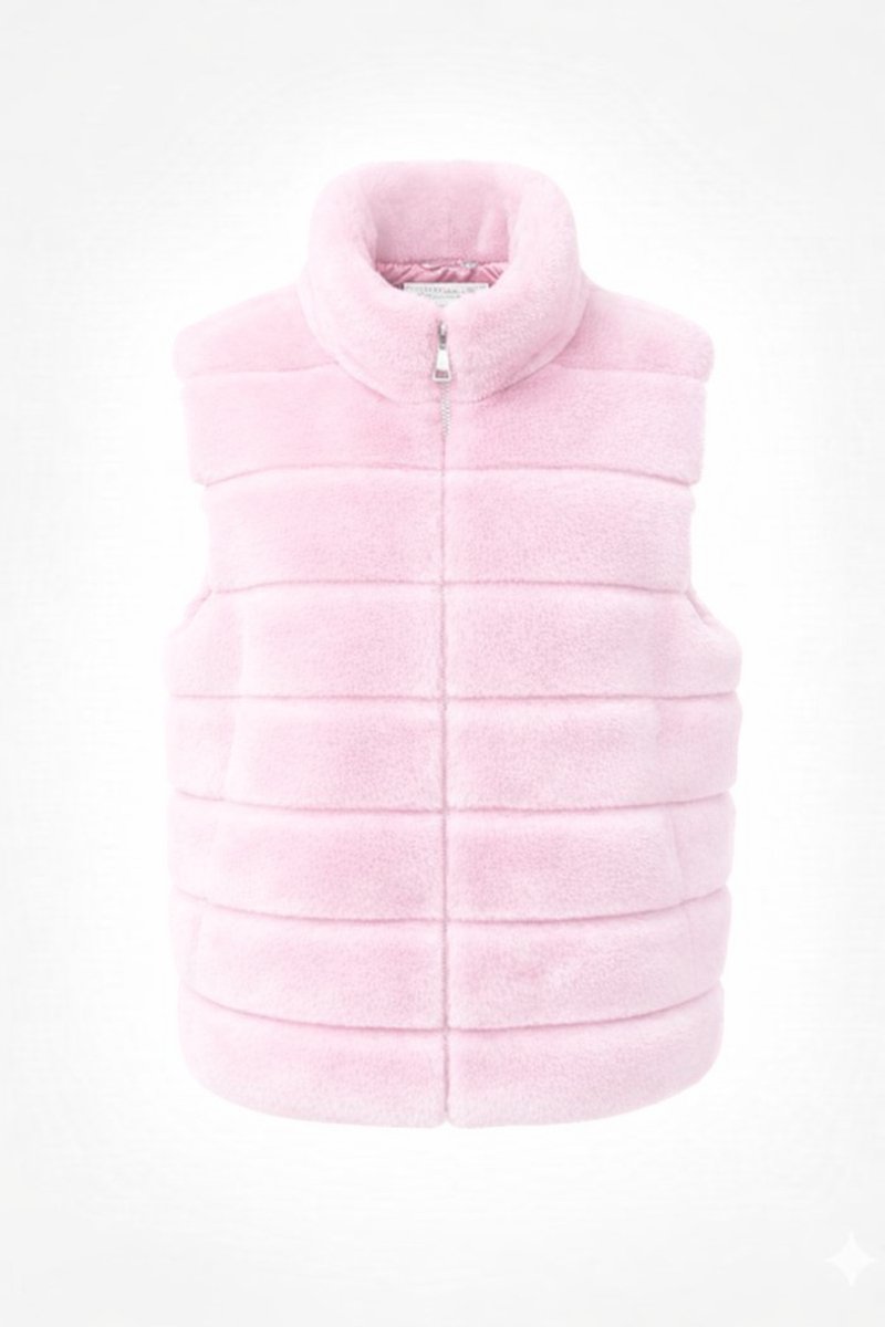 HS Faux Fur Gilet Dames - Babyroze