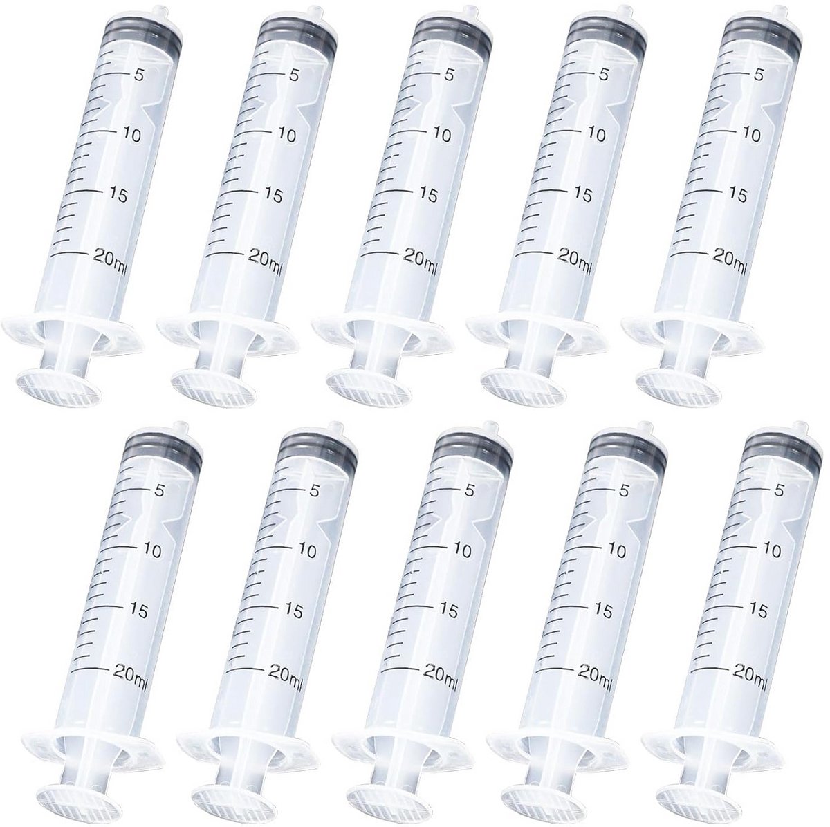 20 ml kunststof doseerspuiten set van 10 - Voor laboratorium, diervoeding en plantenirrigatie