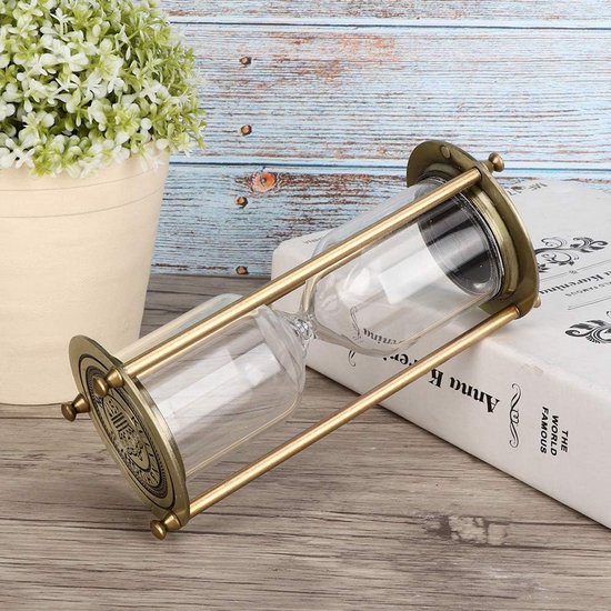 Glazen zandloper timing zandloper decoratie ornamenten zandloper timer accessoires cadeaus handwerk voor woonkamer restaurant (S) van Merkloos — afbeelding 4