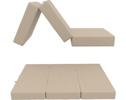 Vouwbare Matras voor Kamperen en Logeren - 3 Delige Camping Bed - 140 x 195 x 15 cm
