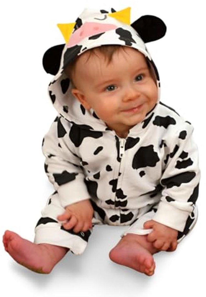 Schattige Koe Baby Romper Outfit - Dieren Onesie voor jongens en meisjes, 1-2 jaar