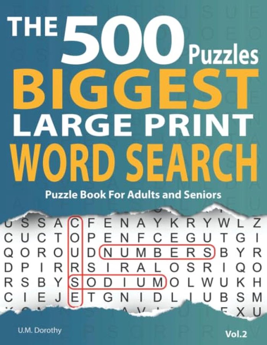 Groot Lettertype Woordzoeker Boeken Voor Volwassenen: 500 Puzzels in Extra Grote Lettergrootte 24