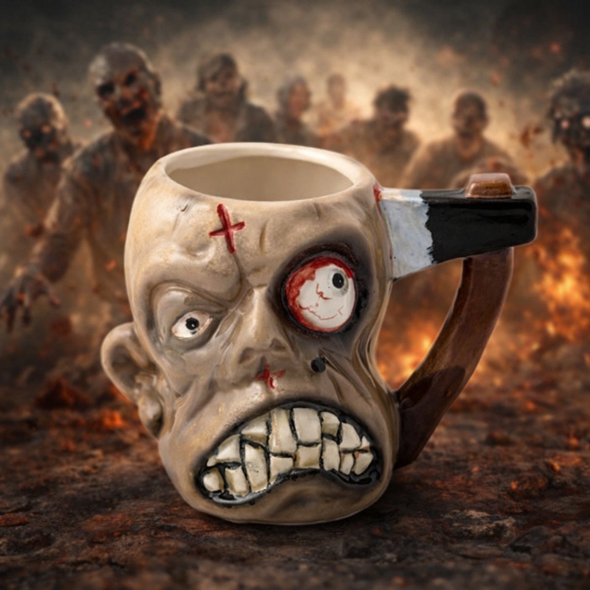 Zombie Koffie Beker - Mug - Mok - Crème
