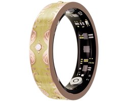 WizBay Premium Select® Bohemian Smart Ring - Champagne Yellow - Hartslag, Slaap en Zuurstofmeting - Activiteitstracker - Maat 10