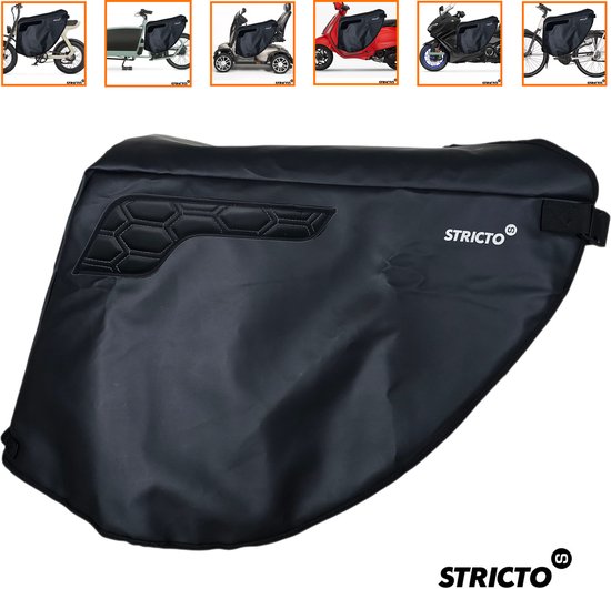 Easy-On Premium Urus Beenkleed Zwart met Wit 3D Patches – Waterdicht, Winddicht, Isolerend voor Fiets, E-bike, Scooter