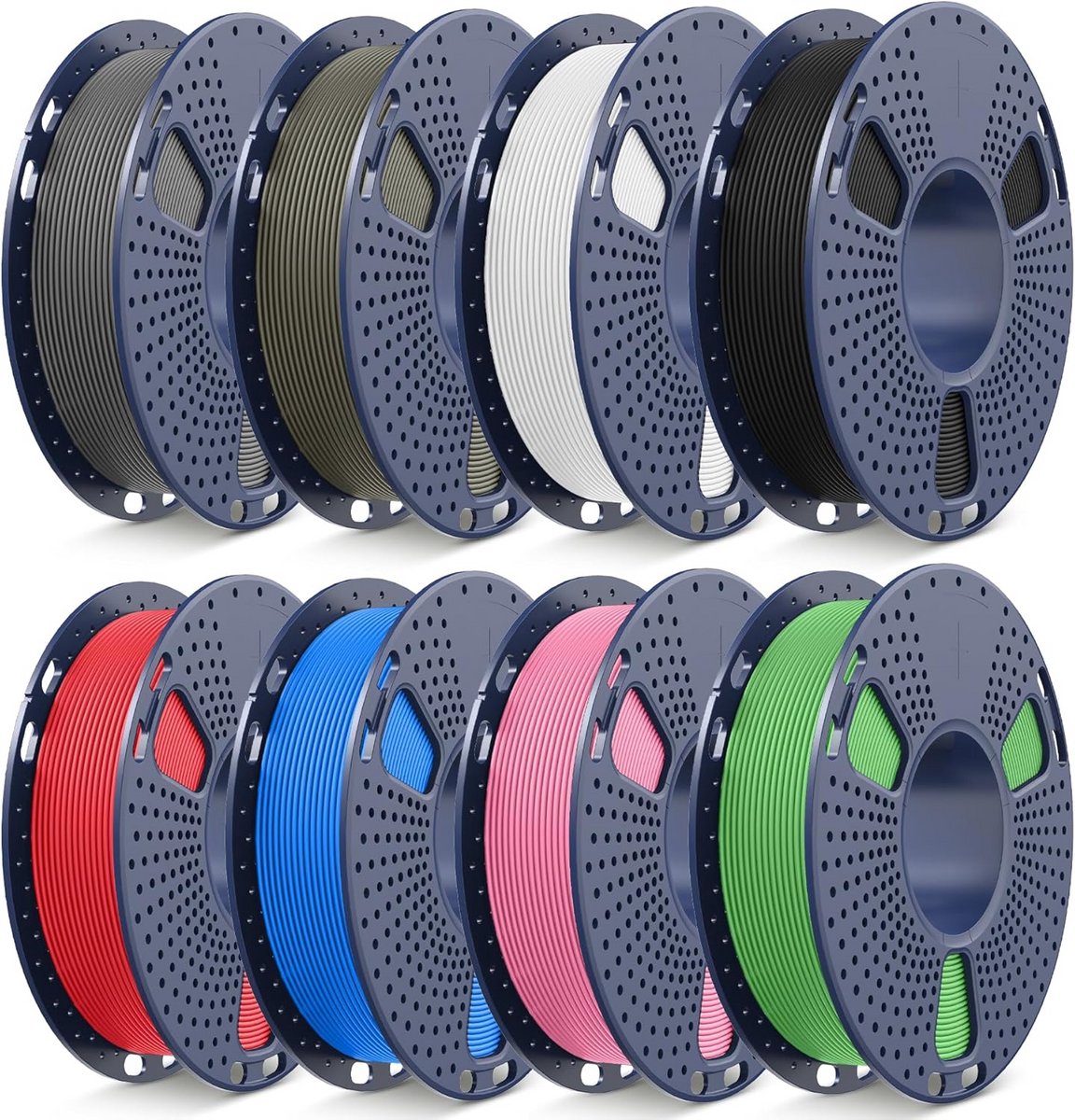 Veelkleurig 3D-Printer Filament Bundel - 250 g Matte PLA 1,75 mm - 8 Stuks