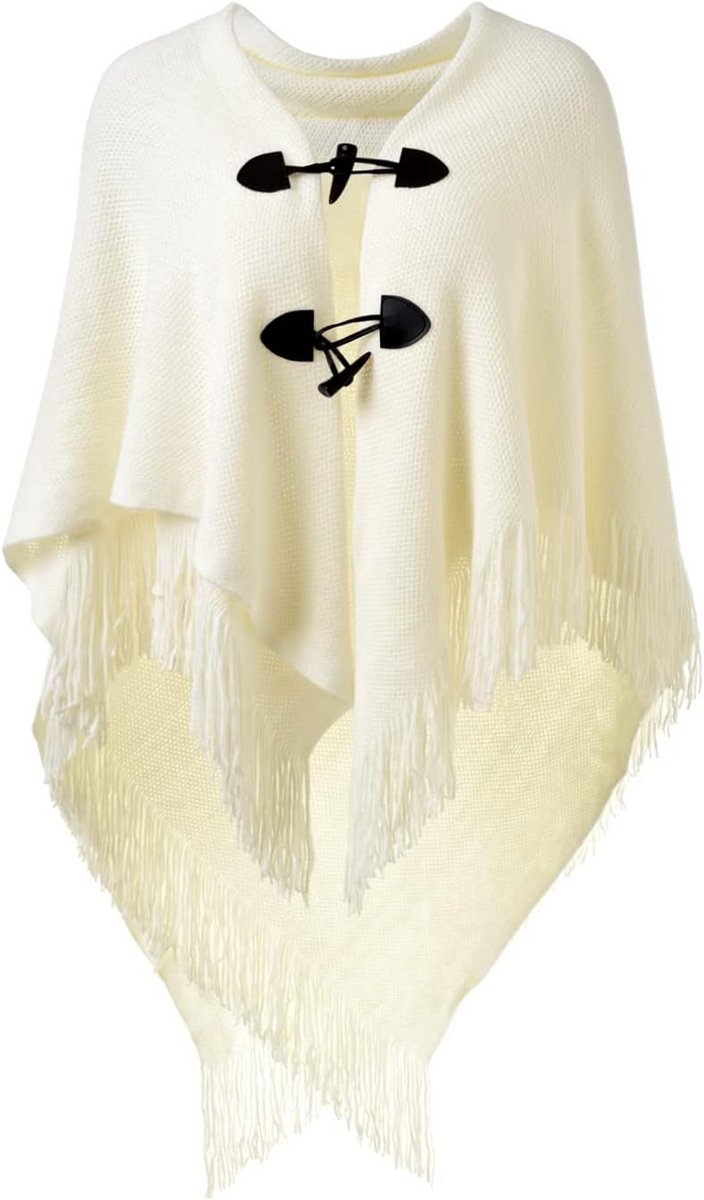 Poncho voor dames met open voorkant en losse pasvorm - Luxe cape sjaal voor herfst en winter 2023