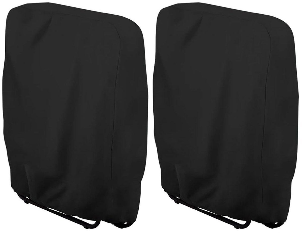 GelldG 2 Stuks Tuinstretcher beschermhoes - Beschermhoes voor Tuinstoel - 110x71x34cm - tuinmeubelhoes - De ideale bescherming voor je tuinmeubelen - Zwart