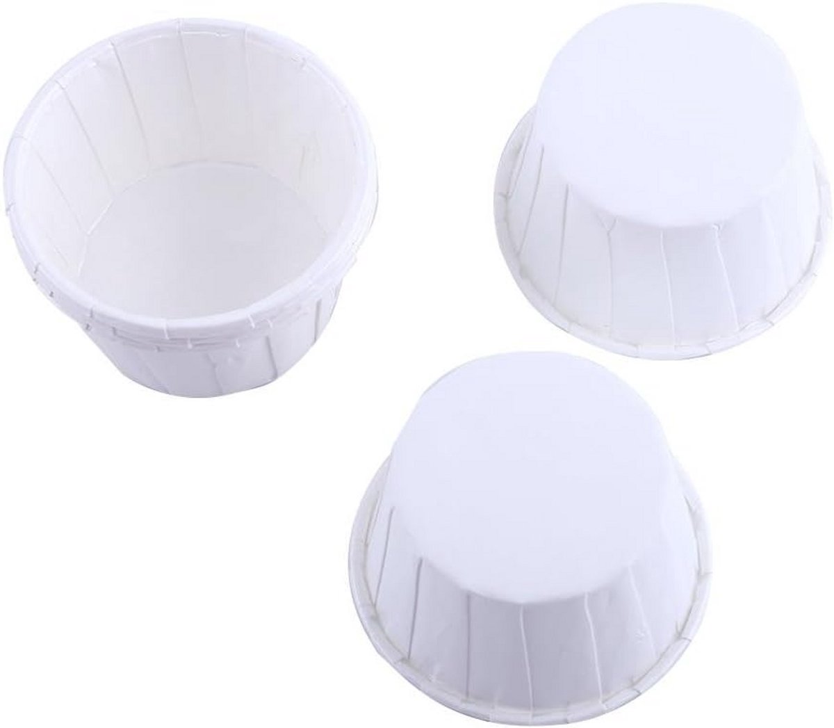 100 Stuks Witte Cupcake Vormpjes - Ovenbestendige Papieren Bakvormpjes voor Feestjes en Bruiloften