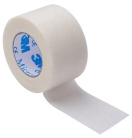Ruban adhésif médical hypoallergénique en papier microporeux 3M™ 2,5 cm x 9,1 m - doux pour la peau, bonne adhérence et respirant