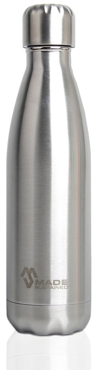 Made Sustained - RVS waterfles 500ml Kleur: Silver