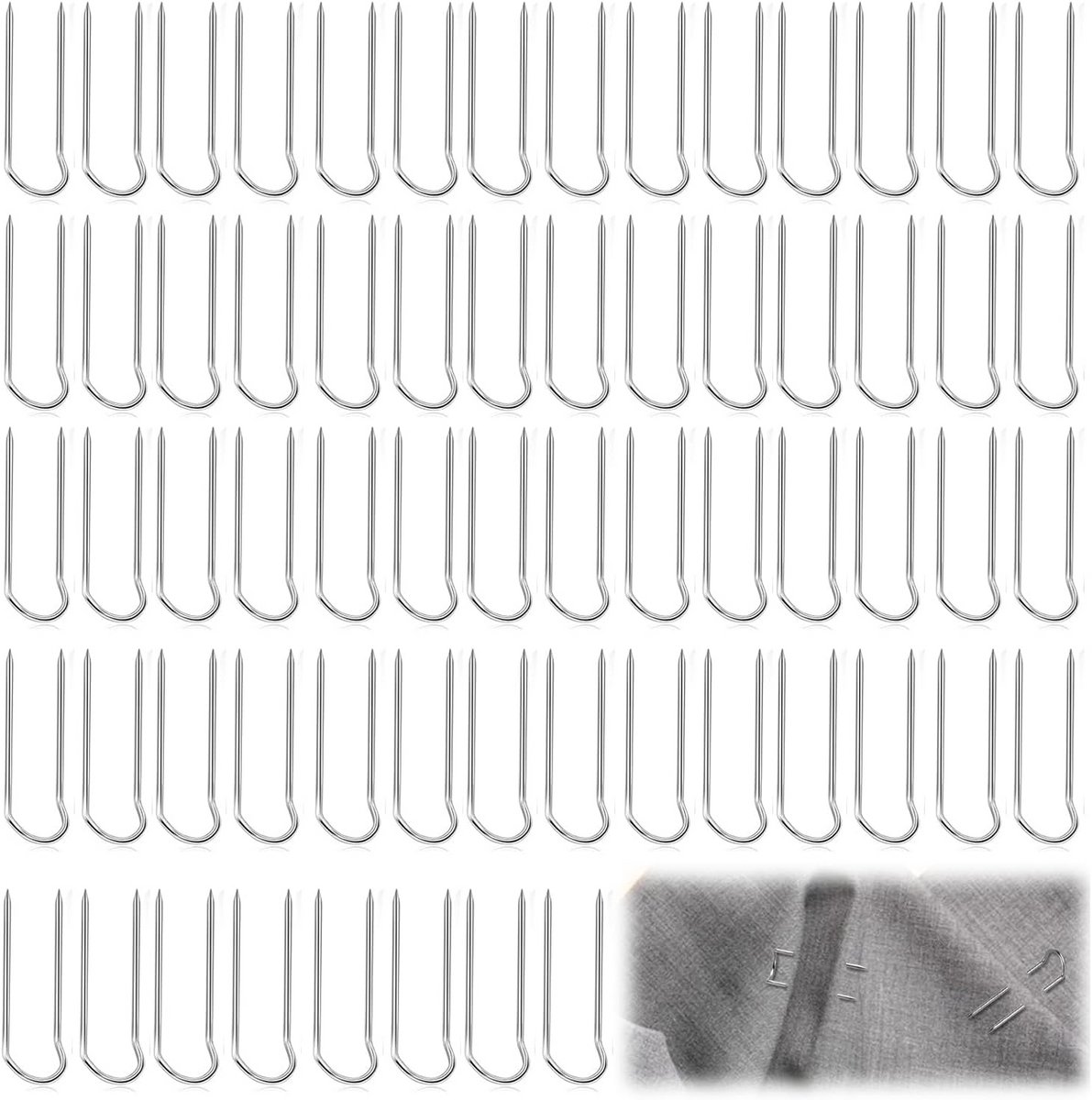 100x Kransspelden 23mm - Stevige U-Vorm Pinnen voor Bloemschikken en Kerstkransen