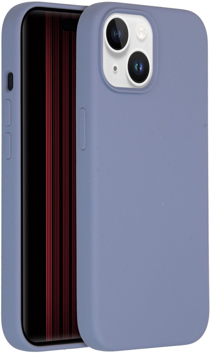 Accezz Hoesje Geschikt voor iPhone 15 Hoesje Siliconen - Accezz Liquid Silicone Backcover - grijs