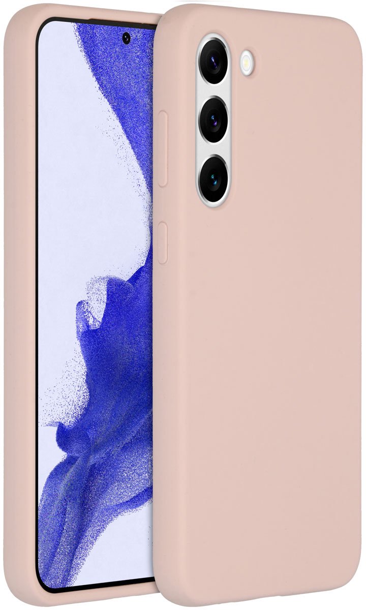 Accezz Hoesje Geschikt voor Samsung Galaxy S23 Plus Hoesje Siliconen - Accezz Liquid Silicone Backcover - Roze