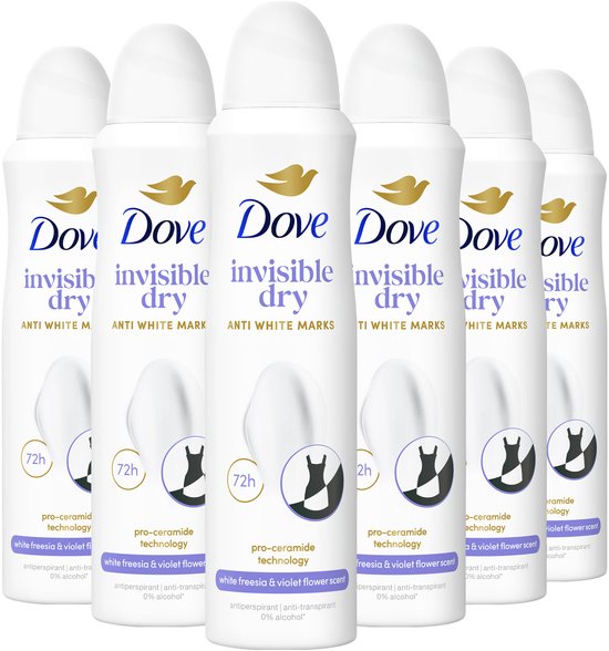 Dove - Anti-Transpirant Deodorant Spray - Advanced Care - Invisible Dry - 6 x 150 ml