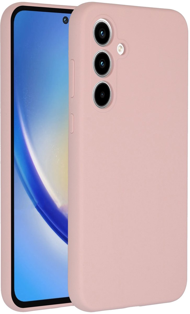 Accezz Hoesje - Geschikt voor Samsung Galaxy A35 - Liquid Silicone Backcover - Roze