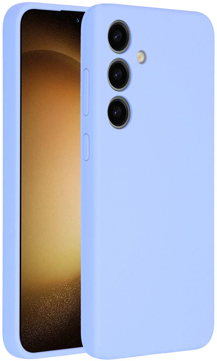 Accezz Hoesje Geschikt voor Samsung Galaxy S24 Plus Hoesje Siliconen - Accezz Liquid Silicone Backcover - Paars