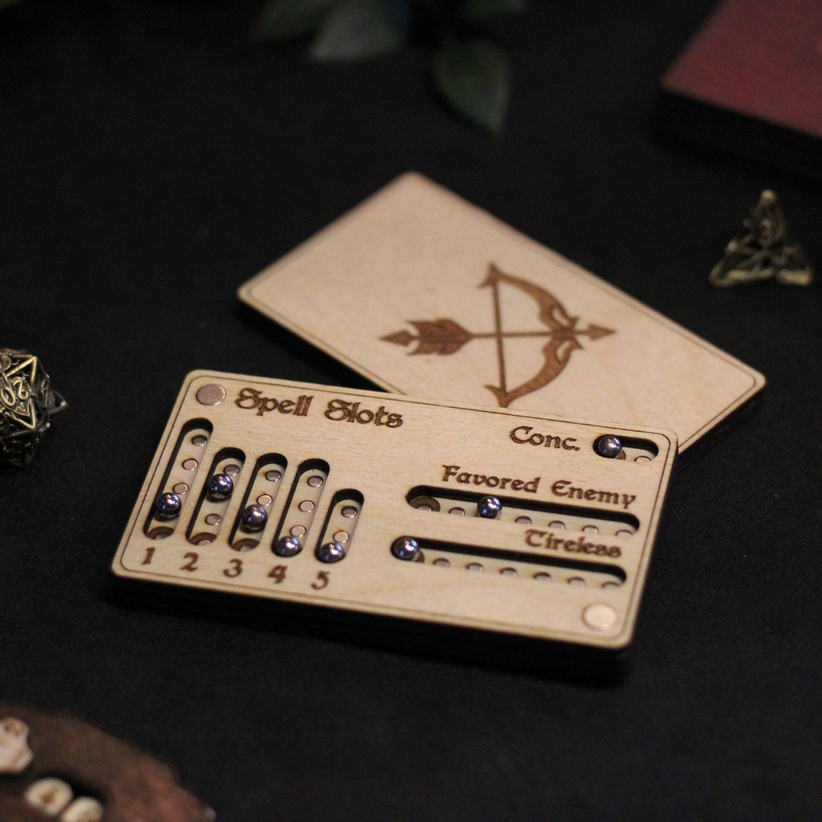 Spell Slot Tracker voor Ranger class in Dungeons & Dragons - Hout - Berken - Dnd 5e spells tracker - Tavarnan Gaming