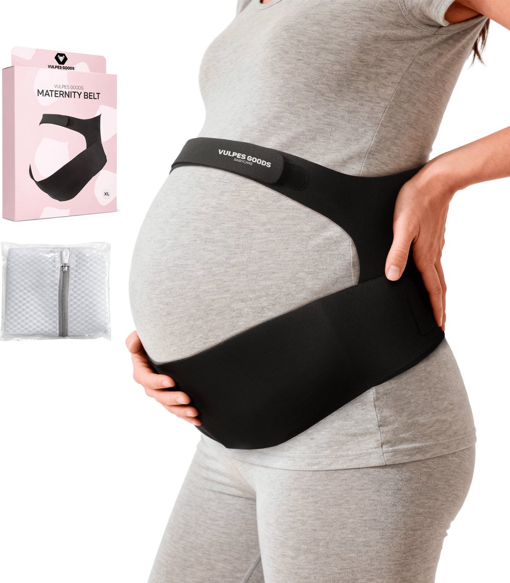 Vulpes Goods® Babycare - Buikband Zwangerschap - Verstelbare Zwangerschapsband - Buikband voor Zwangerschap - Onzichtbaar & Ademend - Buik & Rugsteun - Maat XL - Bekkenband - Pregnancy Belt - Bekkenbrace - incl. Waszak