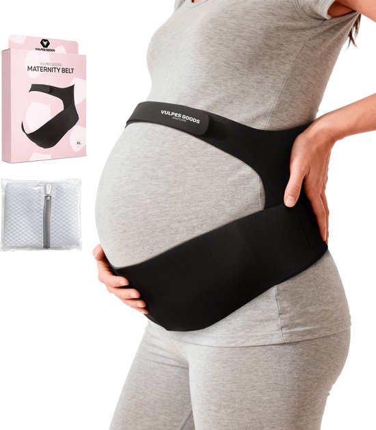 Vulpes Goods® Babycare - Buikband Zwangerschap - Verstelbare Zwangerschapsband - Buikband voor Zwangerschap - Onzichtbaar & Ademend - Buik & Rugsteun - Maat XL - Bekkenband - Pregnancy Belt - Bekkenbrace - incl. Waszak