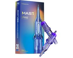 Mast Pro Tattoo Cartridge Naalden #12, 20 Stuks, 0.35mm, 1207RS Standaard Ronde Shader voor Tattoo Machine Pen