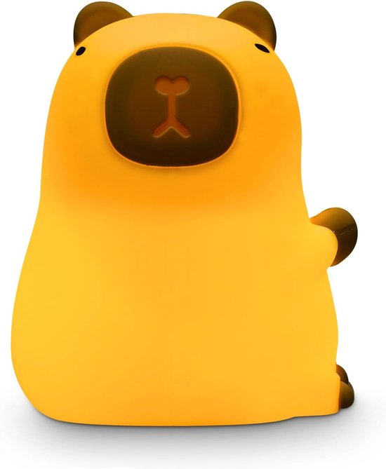 ACEP LED nachtlampje Capybara - 11CM Hoog - Kinderlampje - Met USB Oplaadkabel - Capibara - Capybara lamp - Nachtlampje - Kinderlamp van ACEP — afbeelding 2