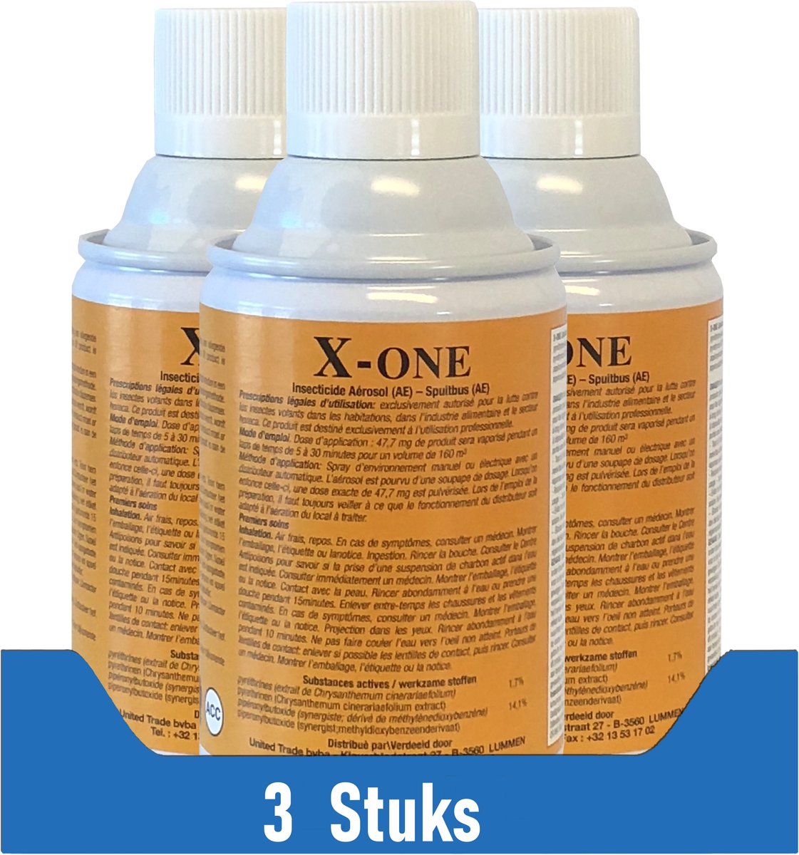 X-one Insectenspray 3 Stuks | Anti-vlieg | Anti-Mug |