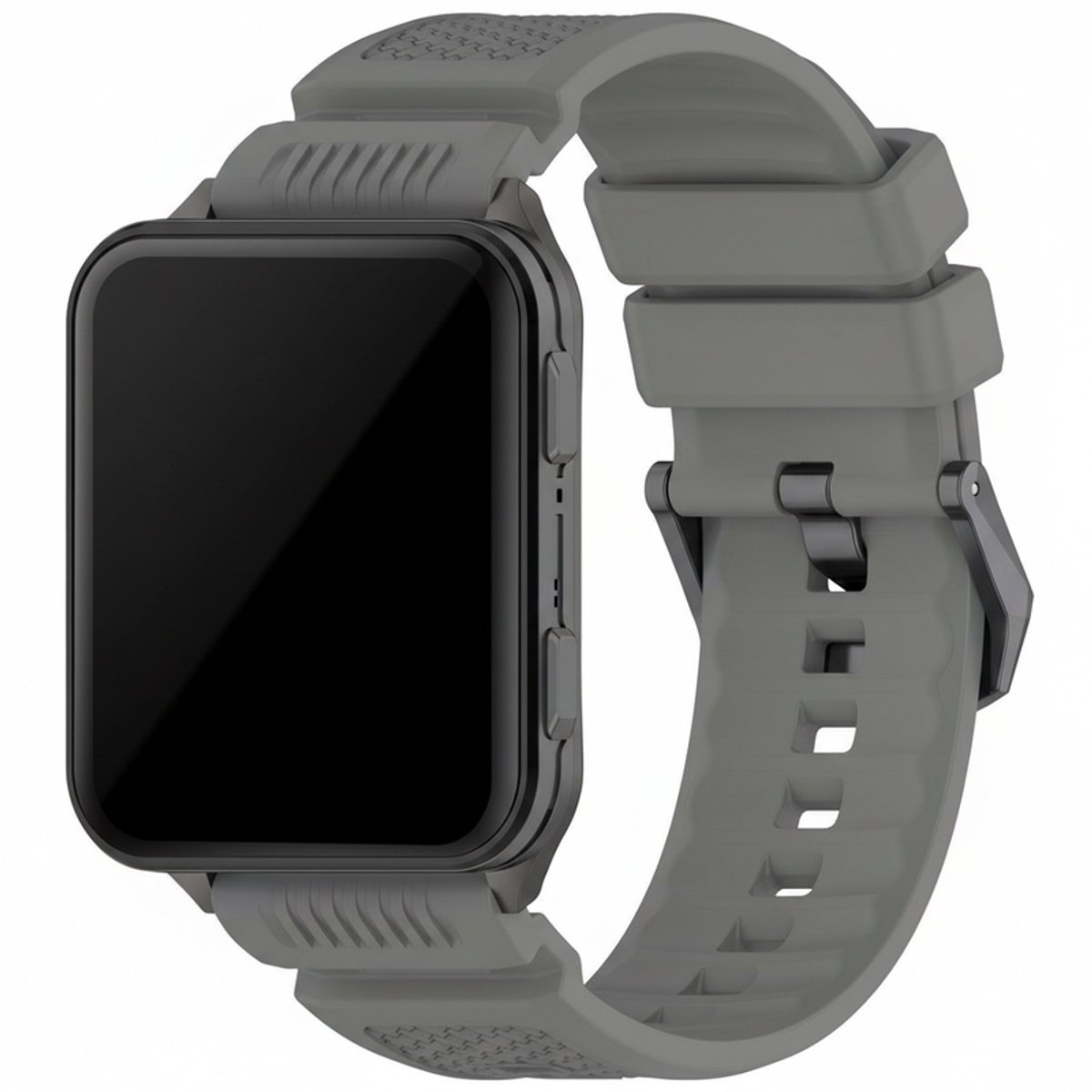 Siliconen bandje - geschikt voor Garmin Venu X1 - gespsluiting - grijs