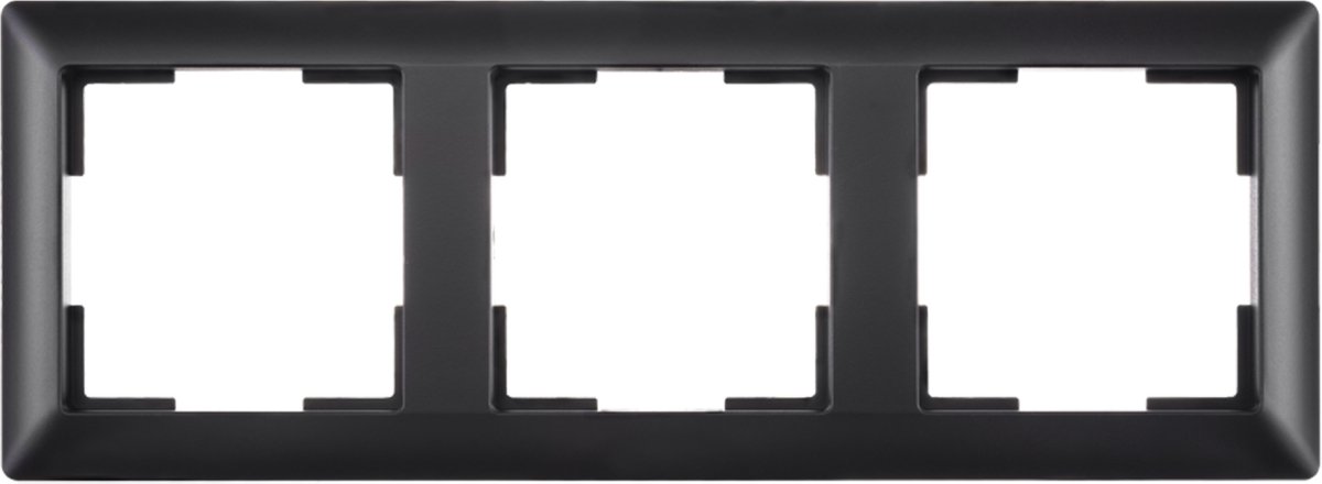 ION Industries - Afdekraam -J1 - 3-voudig - verticaal/horizontaal - 224 x 80 x 11 mm - Mat Zwart