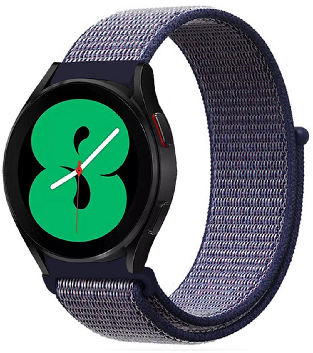 By Qubix - Sport Loop nylon bandje - Donkerblauw - geschikt voor Huawei Watch 5 - 46mm