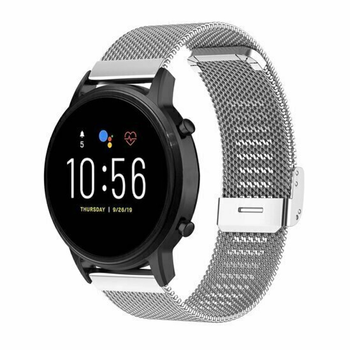 By Qubix - Milanese bandje met klemsluiting - Zilver - geschikt voor Huawei Watch 5 - 46mm