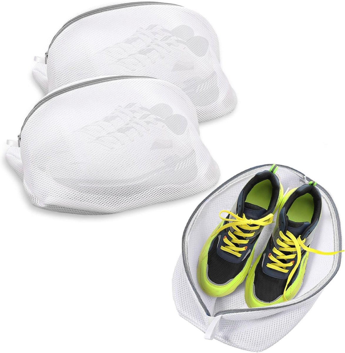 Famanu – Zakken voor schoenen - wasgoed - duurzaam materiaal - herbruikbaar - ventilatie voor wasgoed - geschikt voor sneakers en delicate items