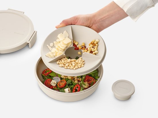 Brabantia Make & Take Salade Lunchbox To Go - 1,3 l - Plastique - Soft Beige