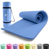 #DoYourFitness - Extra dikke fitness mat - »Jivan« - duurzaam, non-slip, huidvriendelijk, slijtvast - 183 x 61 x 2,0 cm - Blauw