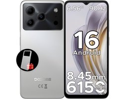 DOOGEE Note 56 - Smartphone - Smartphones - 24G RAM + 64G ROM (2TB/TF) - Android 16- 6150mAh - 6,56 inch + 90Hz - 4G Dual SIM - Face ID - GPS - 3,5mm Koptelefoonaansluiting - Natuurlijk